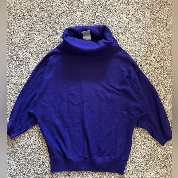 Chico’s NWT Bianca Cowl Women's Purple Turtleneck Sweater - Picture 1 of 6